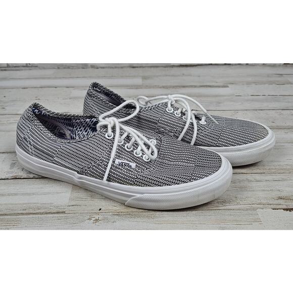 VANS Black & White Geometric Chevron Pattern TC6D Shoes Men’s 6.5 Women’s 8 - Picture 1 of 7